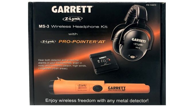 Оригинальная упаковка комплекта Garrett MS-3 Wireless Headphone Kit with Z- Lynk Pro-Pointer® AT